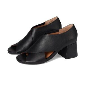 Gentle Souls Yvette Womens Black Leather High Heel Comfort Dress Shoes Size 9